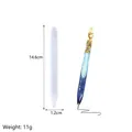Molde de silicona para bolígrafos DIY de resina epoxi con detalles en pan de oro - Molde de Bolígrafo - Estilo 3
