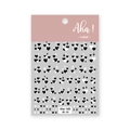 Self-adhesive nail art stickers with black and white heart and star patterns - Multi-Pattern Combo / Black and White