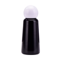 Gourde minimaliste 350ml en acier inoxydable avec corps noir et bouchon sphérique blanc - Blanc & Noir