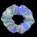 Lichtblauwe satijnen LED-scrunchie met drie lichtmodi voor nachtfeesten en clubs - Grijs