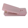 Portable mini handheld plastic bag sealer in pink finish for food snack storage - 3rd Gen Rechargeable-Pink