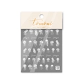 Stickers nail art méduses blanches en relief avec texture 3D pour manucure pro - Méduse Blanche (to1361)