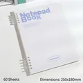 White B5 minimalist notebook with frosted translucent cover and 60 lined pages - B5/60 Sheets Lined / White