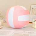Soft creative volleyball plush pillow in pink and white stripes for home sofa decor - 15CM / Pink & White