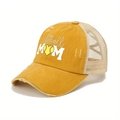 Cappello trucker Softball MOM giallo senape in stile vintage con rete traspirante - Taglia unica / Giallo