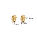 Golden stainless steel mermaid tail charm 12.3x8.2mm for DIY jewelry making - Gold Fish-167