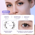 Magnetic devil style comic eyelashes EM02 with natural C-curl and 26mm width design - EM02 Devil's Comic Style (No Clip)