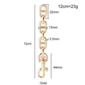 12cm Gold anchor link handbag strap extender with swivel snap hook accessory - 12cm Anchor Chain Bright Gold