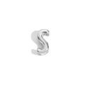Pendentif lettre S ajouré en acier inoxydable argenté poli pour collier de style élégant - Lettre S / Acier