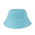 Classic light blue cotton bucket hat in premium twill fabric with minimalist design - M (56-58cm) / Blue