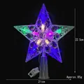 Light-up transparent star tree topper with multicolor LED lights, size 21x22.5cm - 22cm Polka Dot Multicolor Light