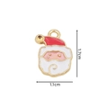 Santa Claus enamel alloy charm for DIY jewelry making, size 1.7cm by 1.1cm - 2350 Mini Santa