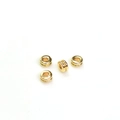 Set of four 14k gold plated double-layer spacer beads for DIY jewelry making - 14K Gold