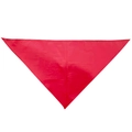 Solid red cotton triangle scarf for pets and dogs displayed on a plain white background - 45x45x65CM / Red