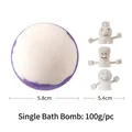 100g purple bath bomb with random white cartoon finger toy for kids spa time - 100g Finger Toy (Lavender)