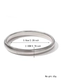 Chunky silver stretch bangle in spring-style ribbed stainless steel design for women - Silver 2cm