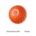 Electric gravity bouncing ball for cats in vibrant orange with textured silicone finish - Orange Bouncing Ball