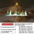 Christmas reindeer and forest static window stickers in various size specifications - Winter Forest Style / Small (45x15cm)