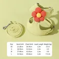 Daisy flower light green pet harness set with detailed size chart for small dogs - XS / Light Green