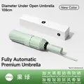 Automatic folding fruit green umbrella with 108cm diameter and black sunshade coating - 36-Rib Extra Large Automatic / Light Green