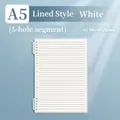 A5 spiral notebook with 10-hole white clamp and 60 sheets of lined paper inserts - A5 Detachable Loose-leaf - Horizontal Pages (60 Sheets)