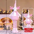 Pink telescopic Christmas reindeer doll with adjustable height from 60 to 78cm - 78CM