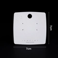 Minimalist white square jewelry display card 7x7cm with jewelry design text - Embossed Texture Version / Embossed Earring Card (7*7cm/4-Hole)