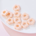 Light pink 19mm acrylic flower beads for DIY jewelry making and hair accessories - Solid Light Pink