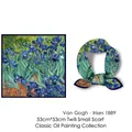 Van Gogh Iris green oil painting silk square scarf 53x53cm twill satin neckerchief - Iris Flower