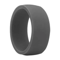 Minimalistischer dunkelgrauer 8,7 mm breiter flacher Silikonring für Herren matt - US 9 / Dunkelgrau