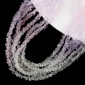 Faceted crystal glass beads in gradient purple and green for DIY jewelry making - Pink Purple Green