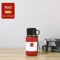 Red 600ml 316 stainless steel vacuum flask with matte finish and carry strap - 600ml / China Red