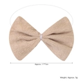 Natural burlap bow tie accessory with elastic string for Halloween animal costumes - Regular Bowtie / Tan