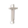 Minimalist silver finish 18K plated stainless steel T-letter pendant for DIY jewelry - Letter T / Steel
