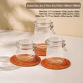 Set of 3 airtight glass storage jars with metal clips in 500ml 750ml 1000ml sizes - 3-Piece Set (750ml+1000ml+1000ml)