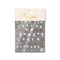 Thin flexible 5D nail art sticker featuring strawberry and white bunny patterns - Strawberry Rabbit Style B (to1618)