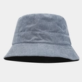 Close-up of gray-blue corduroy bucket hat showing detailed vertical ribbed fabric texture - M (56-58cm) / Fog Blue