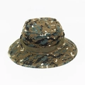 Sombrero boonie táctico de camuflaje digital con ala ancha y cinta verde para el sol - Talla Única(58cm) / Camuflaje Digital de Jungla (Patrón 3)