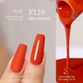 Vernis à ongles Red Tangerine F120 aux finitions mates et brillantes pour nail art - F120 Agrumes Rouges