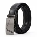 Cinturón de cuero para hombre con hebilla automática de trinquete, cinturón de negocios casual. - Estilo 16