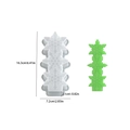 Three-link snowflake resin silicone mold for DIY candles and plaster crafts, 16.3x7.2cm - NO.5-3-Cavity Snowflake