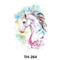 Watercolor unicorn temporary tattoo sticker TH-264 with colorful dreamlike pattern - Th-264 / 210*148mm