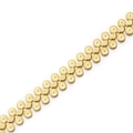 Golden stainless steel chain variant featuring dual-row daisy flower links for DIY jewelry - 3# (Gold Daisy Sunflower Chain)