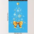 Golden Christmas tree wall sticker with bow and snowflakes, large size 56x90cm - YTH001M-Golden Christmas Tree (Large) / 56*90CM