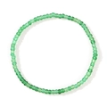 Bracelet fait main en perles de verre vert émeraude avec finition translucide - Verdoyant
