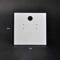 Square 8cm x 8cm white matte jewelry display card for earrings and brooches - Blank Version / 4-Hole Stud Earring Card (8*8cm)