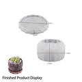 Siliconen mal set voor geometrische bloempotten en dozen met rond getextureerd ontwerp - Kleine Ruitvormige Gefacetteerde Plantenbak met Deksel