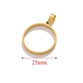 DIY stainless steel round 25mm pendant base in bright gold finish for jewelry making - Round / Gold