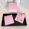 Set of four pink cherry blossom hair clips on a gradient display card for hair accessories - 1462B Pink White Gradient Card (9*8)
