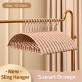 Sunset orange wavy camisole hangers set with non-slip coating, 42x20cm size - Sunset Orange